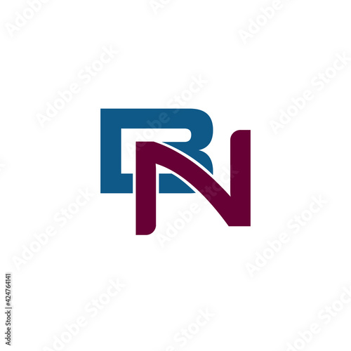 the letter BN. vector logo monogram alphabet minimalist design