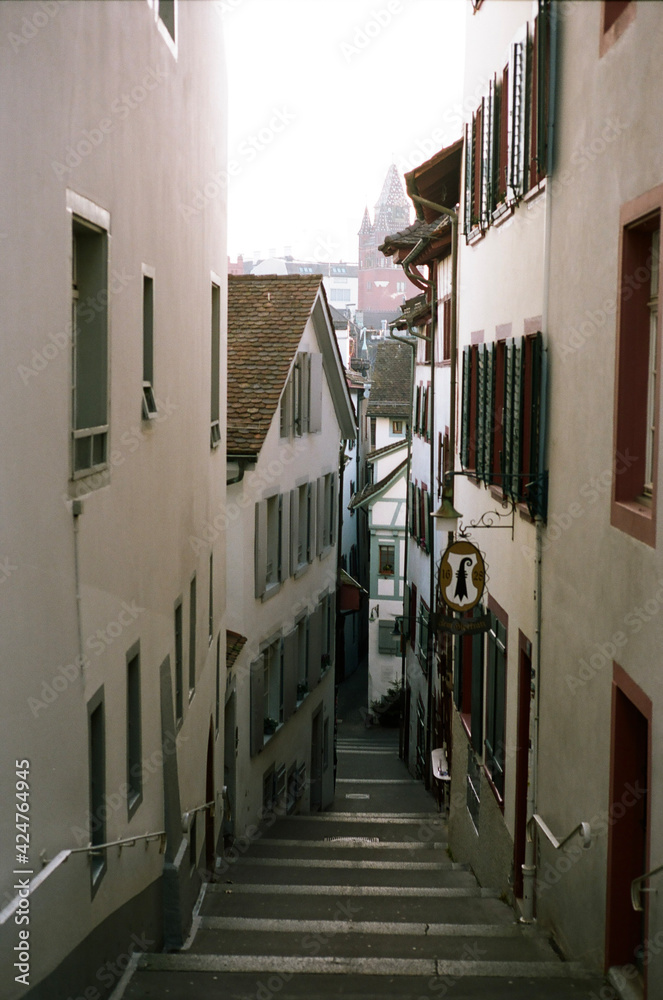 narrow street in island