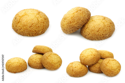 Dutch cookies called "bitterkoekjes" on a white background