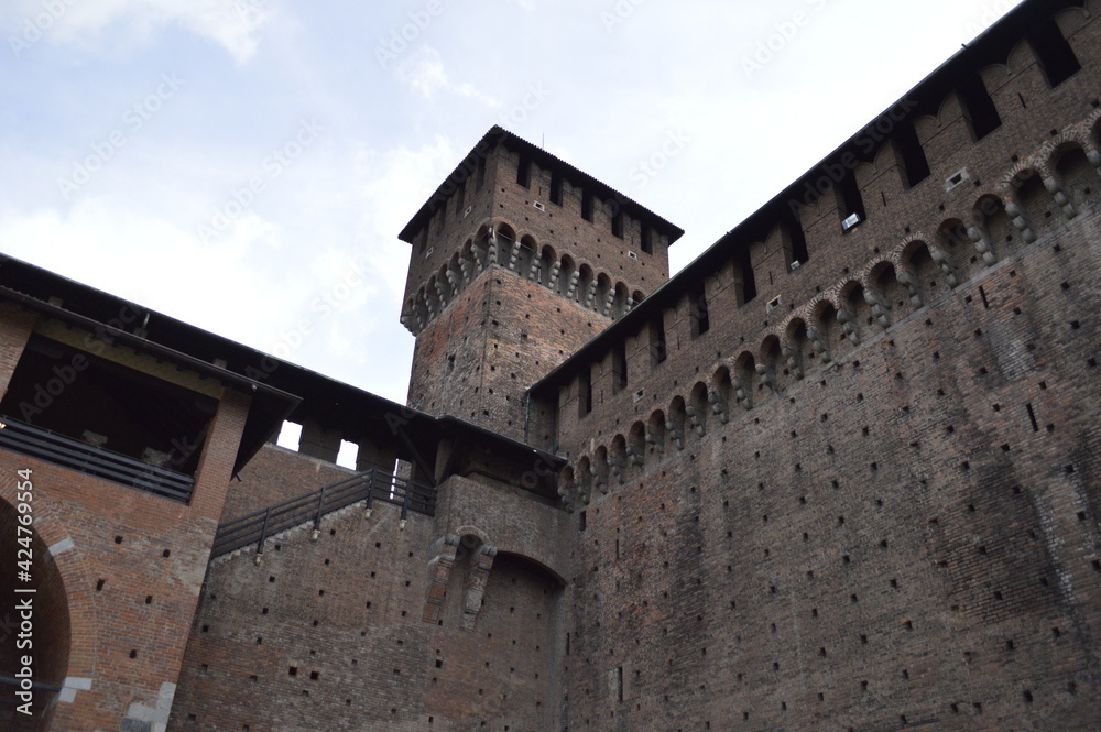 the Castello Sforzesco castle in Milan