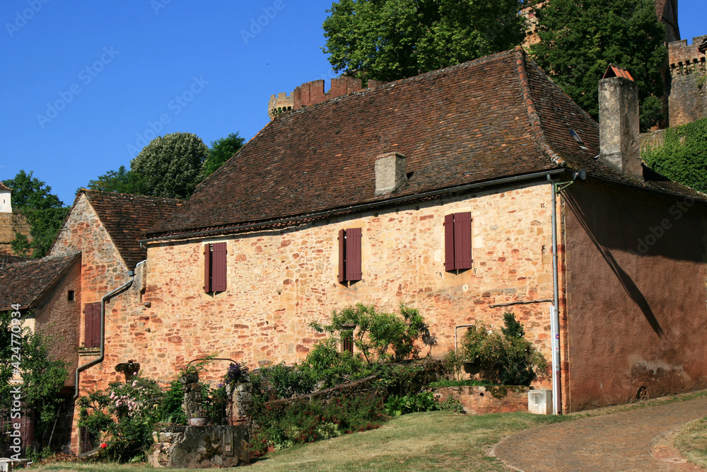 ancient stone house in prudhomat in france