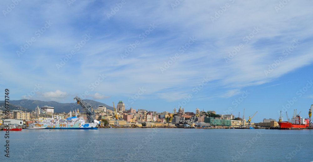 The harbor in Genoa, Italy