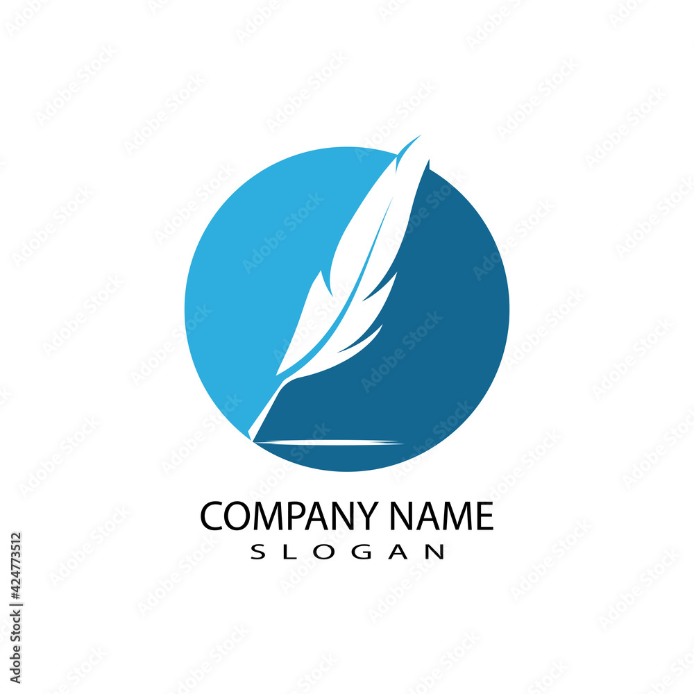 Feathers Logo Template vector symbol nature Feathers Logo Template vector symbol nature
