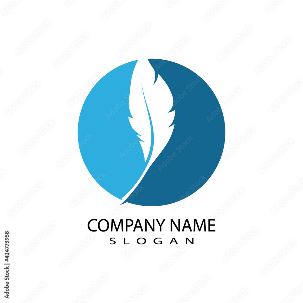 Feathers Logo Template vector symbol nature Feathers Logo Template vector symbol nature