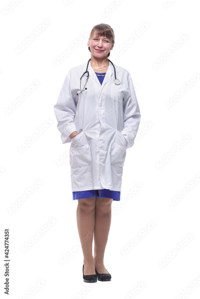Smiling medical doctor woman with stethoscope Smiling medical doctor woman with stethoscope