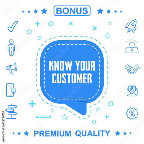 Know Your Customer icon in speech bubble