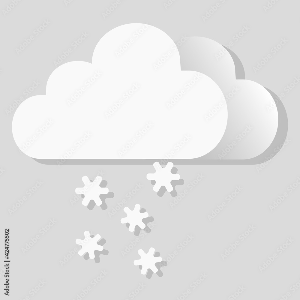 Isolated vector object weather icon frost sugar snow Isolated vector object weather icon frost sugar snow