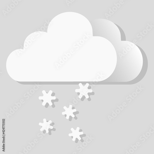 Isolated vector object weather icon frost sugar snow