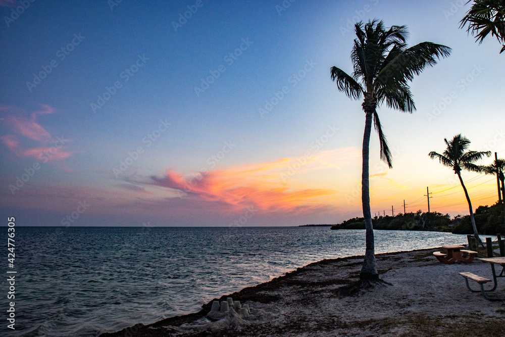 sunset on the beach