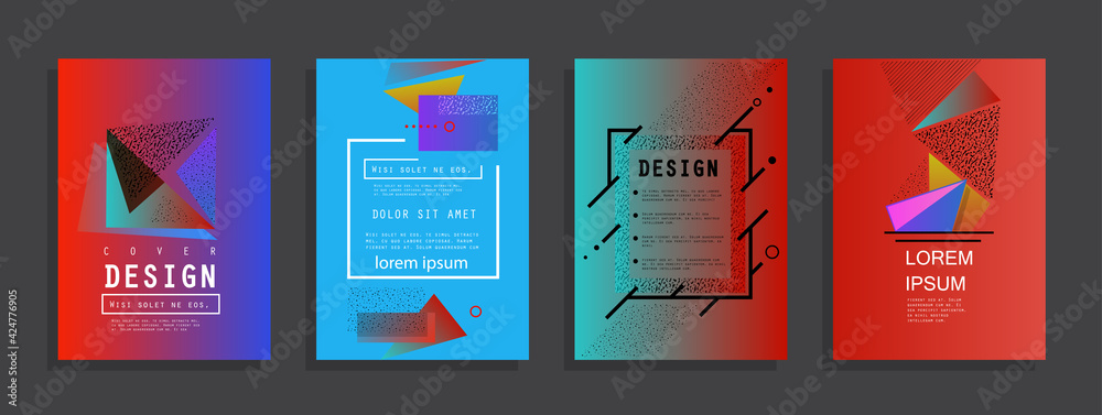 Template brochures, flyers, business presentations. Modern flat line style, layout in A4 size.