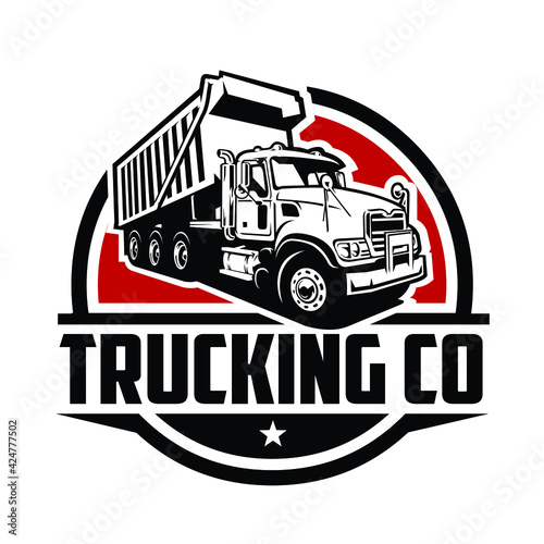 Trucking Company Logo. Premium Badge Logo Vector