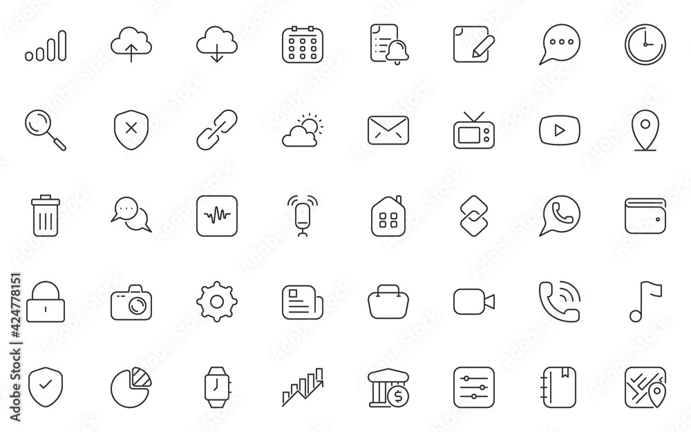 set of simple icons design set of simple icons design