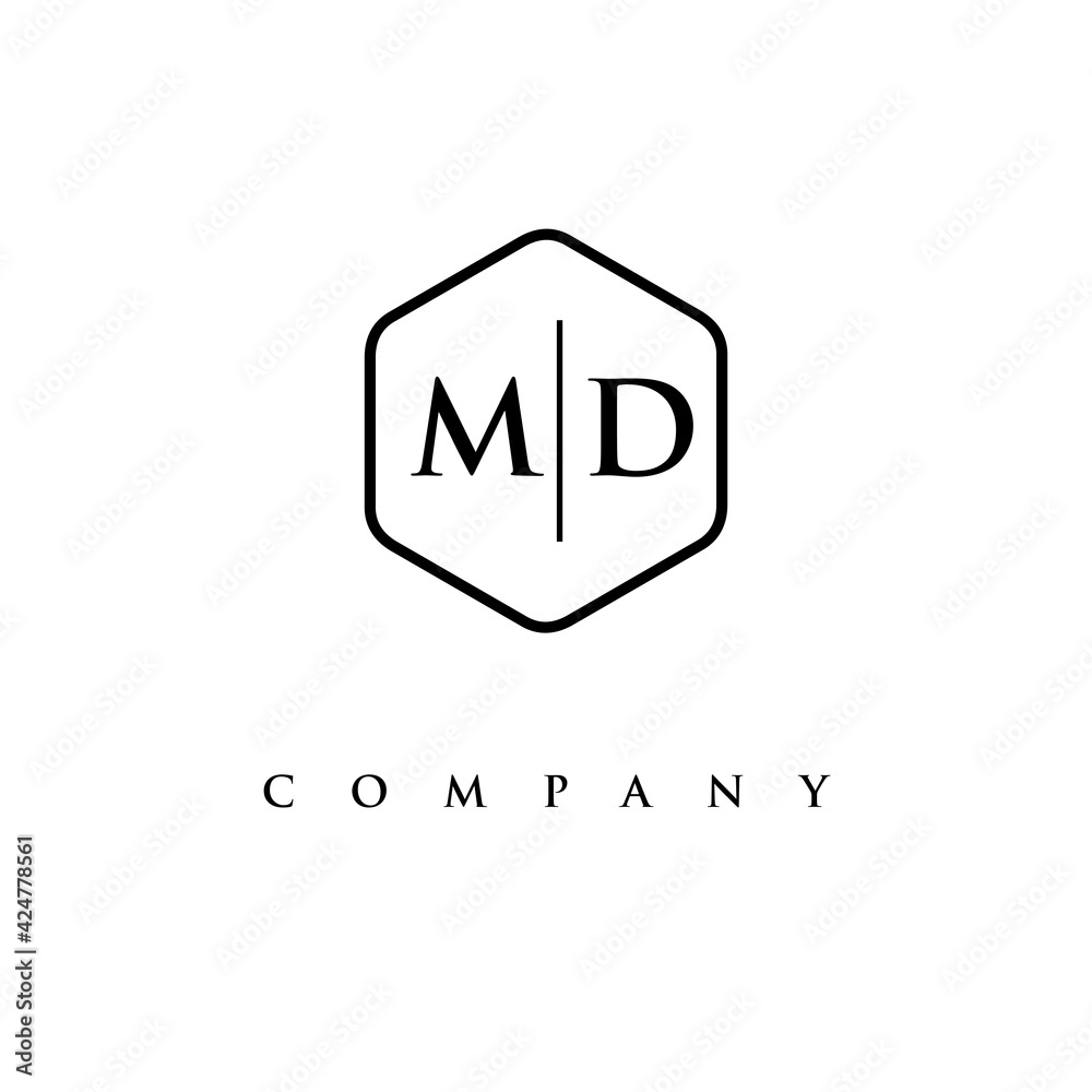 initial MD logo design vector initial MD logo design vector
