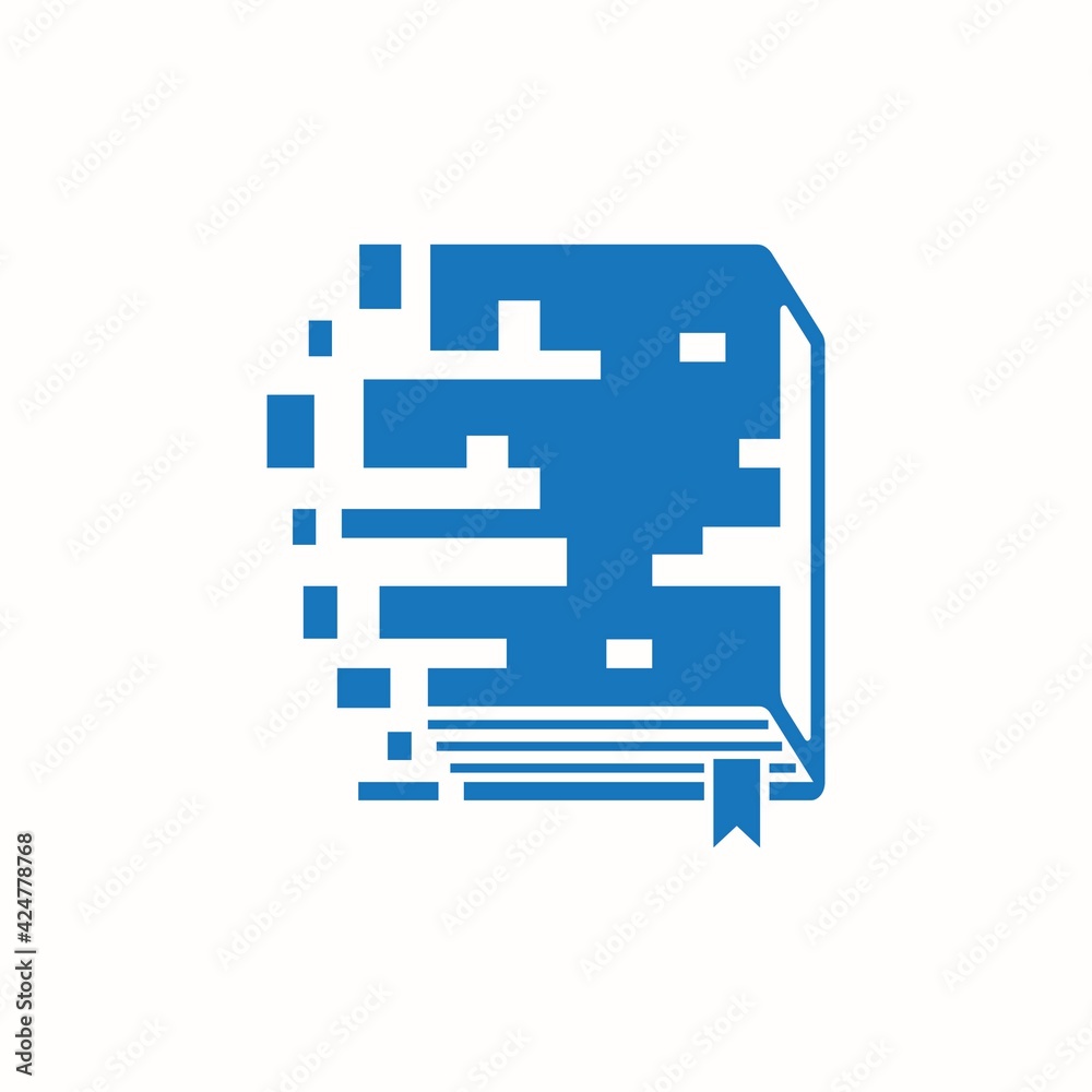 Obraz premium Digital Book Logo Design Template