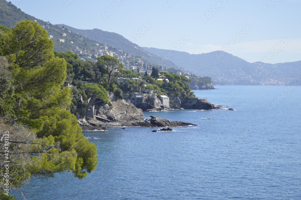 The coastline of Genoa, Italy