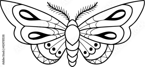Butterfly Tattoo Stencil T-shirt Print