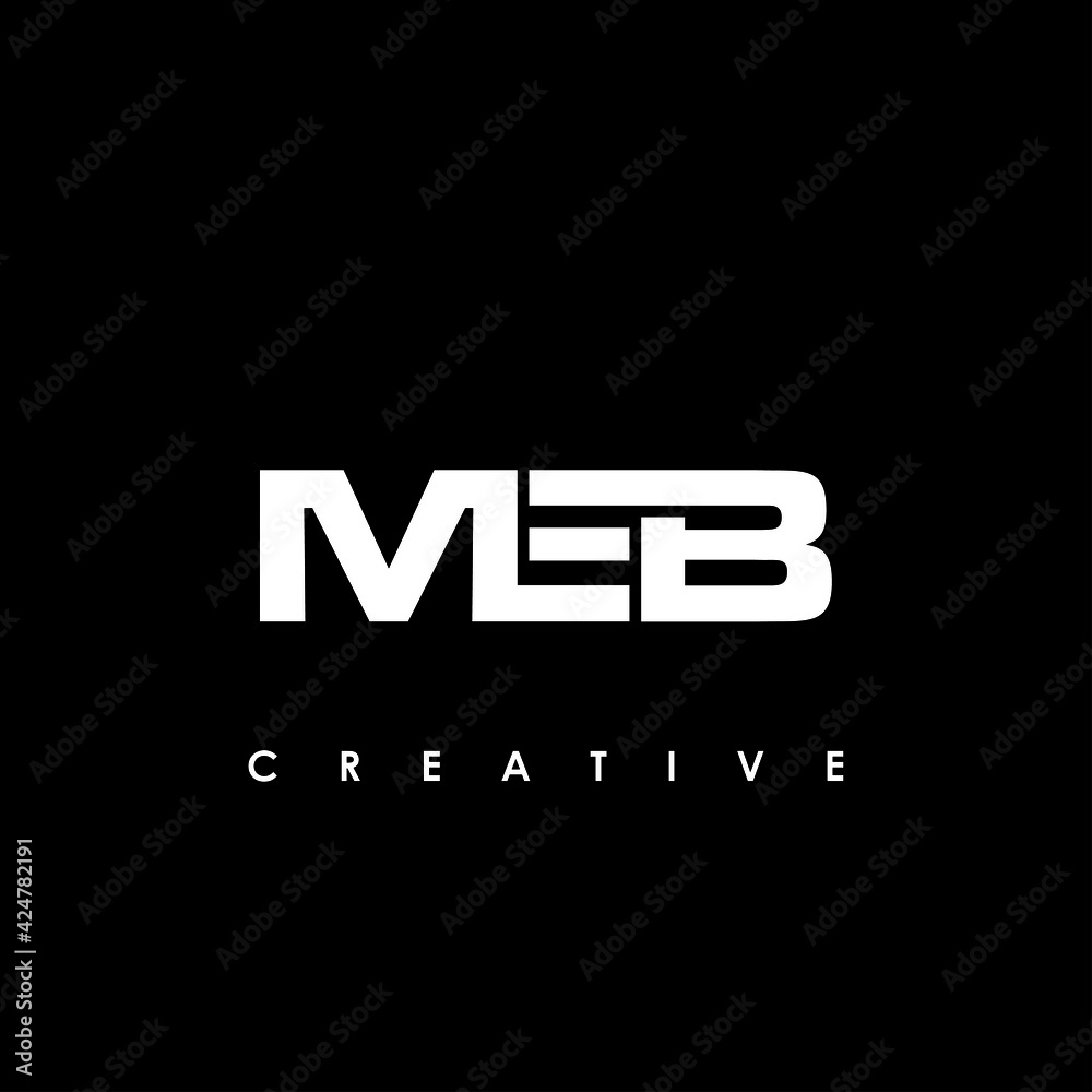 MEB Letter Initial Logo Design Template Vector Illustration