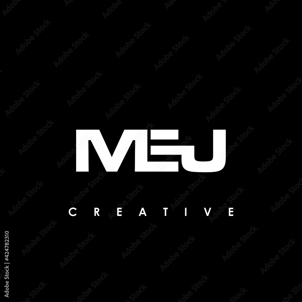 MEJ Letter Initial Logo Design Template Vector Illustration