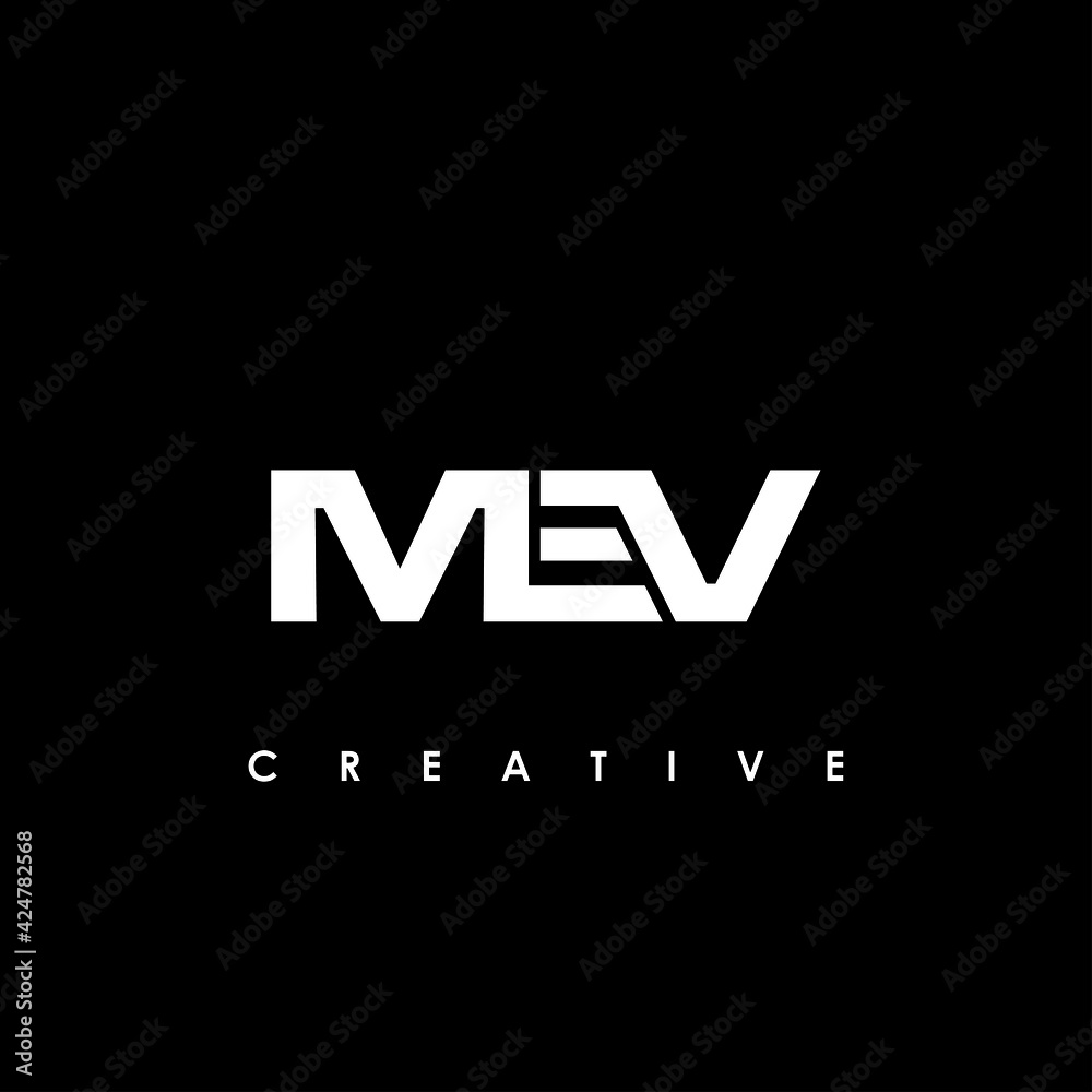 MEV Letter Initial Logo Design Template Vector Illustration