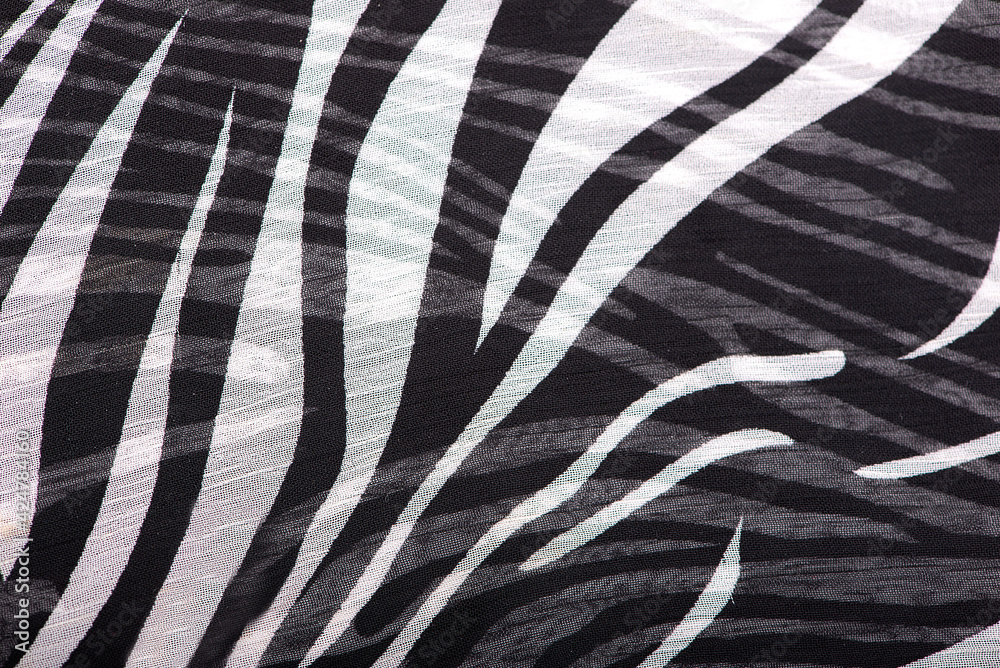 Abstract fabric pattern texture close-up with black and white floating line background Abstract fabric pattern texture close-up with black and white floating line background
