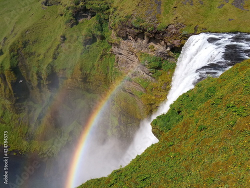 waterfall and rainbow