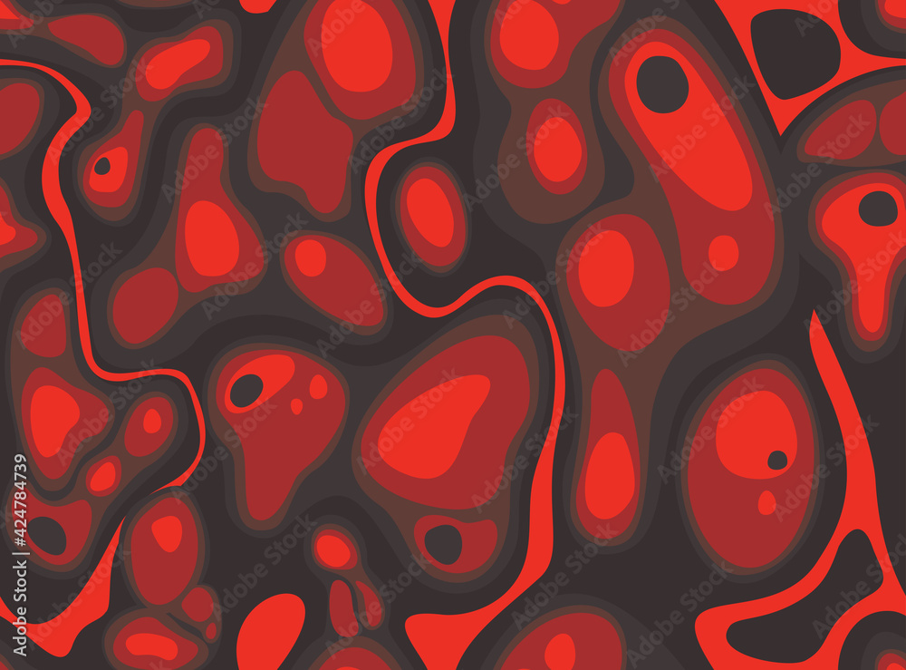 Camouflage seamless pattern from red spots. Abstract camo modern. Print on textiles. Template for design. Vector illustration Camouflage seamless pattern from red spots. Abstract camo modern. Print on textiles. Template for design. Vector illustration