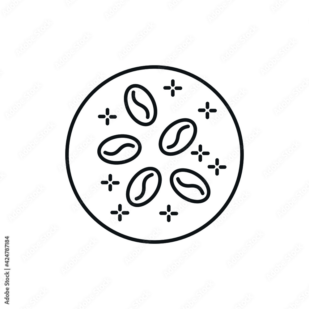 Coffee body scrub linear icon. Natural cosmetics and Make up. Thin line customizable illustration. Contour symbol. Vector isolated outline drawing. Editable stroke Coffee body scrub linear icon. Natural cosmetics and Make up. Thin line customizable illustration. Contour symbol. Vector isolated outline drawing. Editable stroke