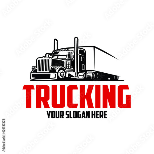 Trucking Company logo. Premium vector logo design isolated