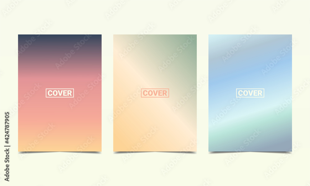 Set of beautiful colorful gradations background. For your web poster flyer banner backdrop background template designs. Illustration vector