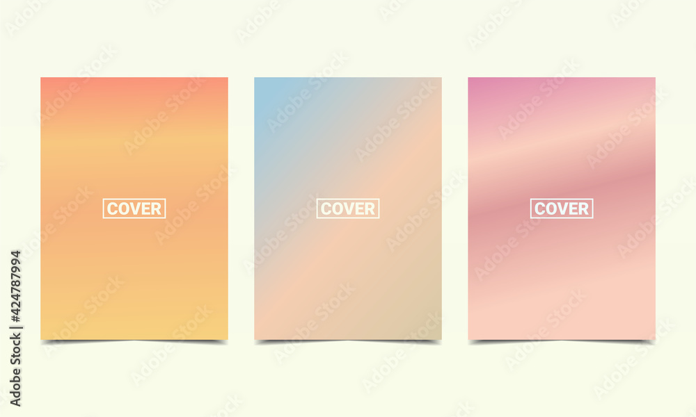 Set of colorful background with beautiful gradation color. For your web poster flyer banner backdrop background template designs. Illustration vector