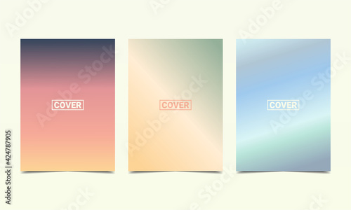 Set of beautiful colorful gradations background. For your web poster flyer banner backdrop background template designs. Illustration vector