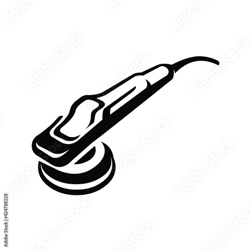 Car detailer vector. Car polisher vector icon isolated