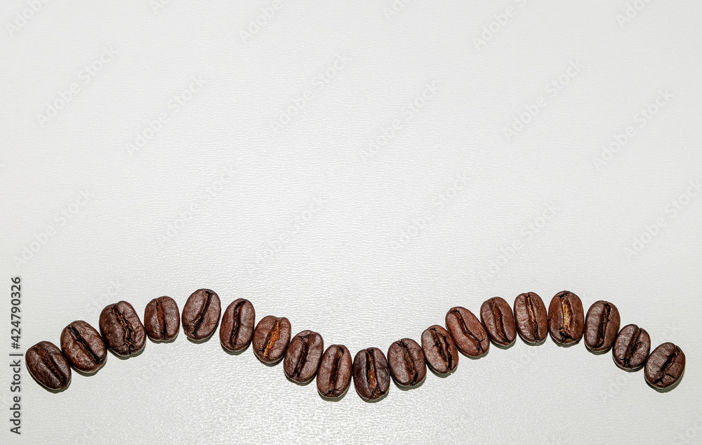 coffee in beans on a white background coffee in beans on a white background