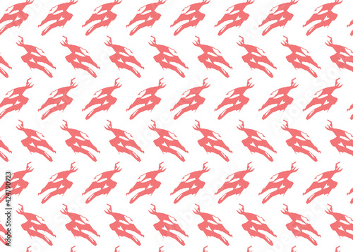 Vector texture background, seamless pattern. Hand drawn, red, white colors.