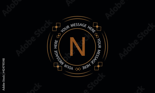 Exquisite, modern monogram with the letter N. Premium brand icon. Vector logo design for business, beauty industry, cosmetics, salon, boutique, company, corporation.