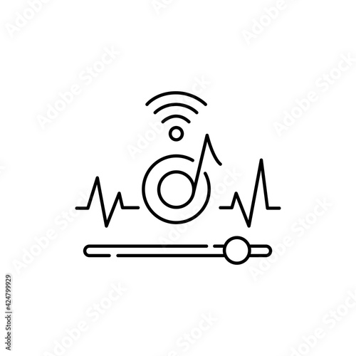 Subscribe music color line icon. Pictogram for web page, mobile app