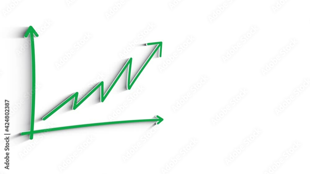 3D Line Icon graphic for text Animation on white background.