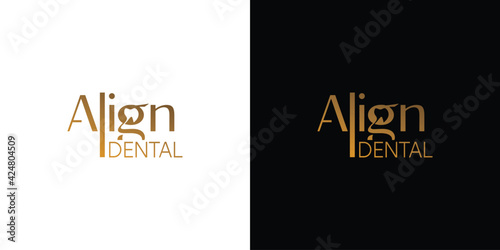 logo align dental simple and modern