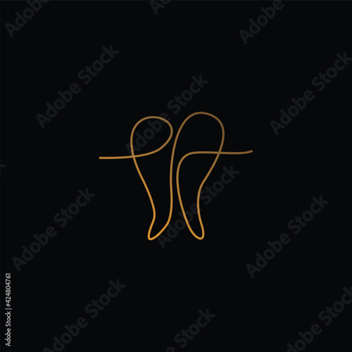 Modern elegant and unique dental icon logo