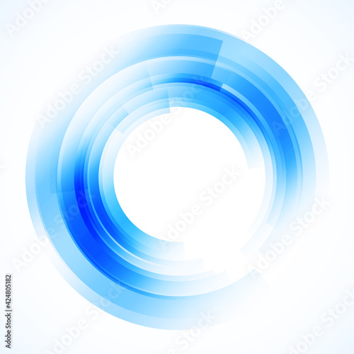 Geometric frame from circles, vector abstract background, wallpaper