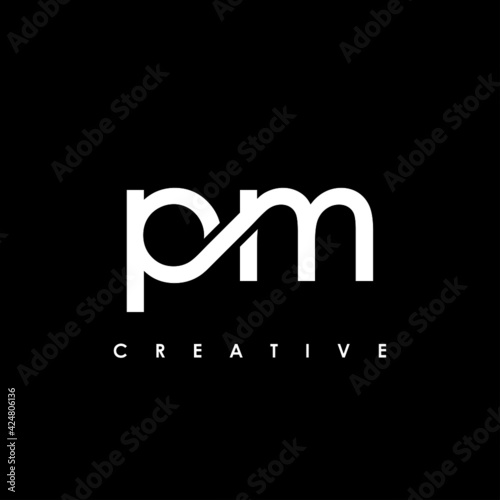 PM Letter Initial Logo Design Template Vector Illustration