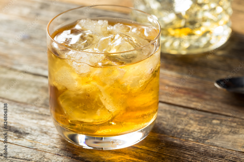 Refreshing Boozy Scotch Godfather Cocktail Refreshing Boozy Scotch Godfather Cocktail