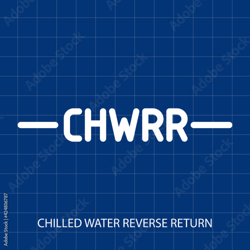 CHILLED WATER REVERSE RETURN VECTOR SYMBOL OF PUMPING SYSTEM MECHANICAL SYSTEM
