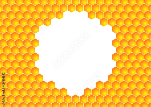 Honeycomb pattern vector. free space for text. wallpaper. background.