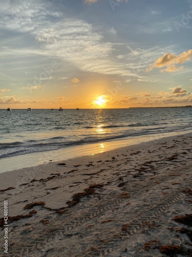 sunset on the beach