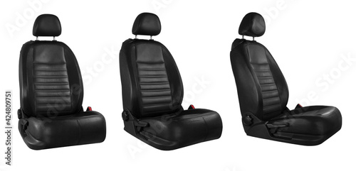 Obraz na plátně Black car seat isolated on white background