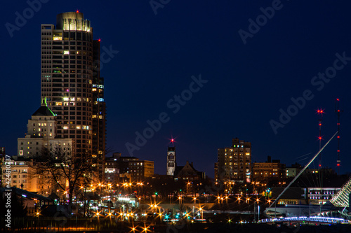 City of Milwaukee skyline at night © John G Rusfeldt
