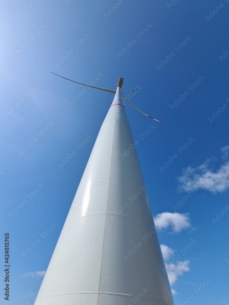 turbine against blue sky turbine against blue sky