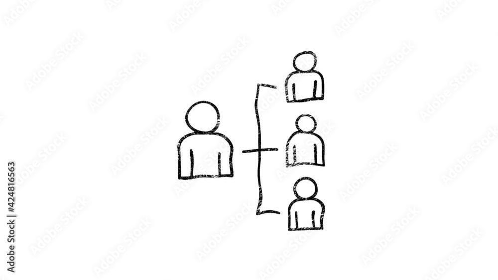 Reffer a friend icon in hand draw style. Motion graphics Reffer a friend icon in hand draw style. Motion graphics