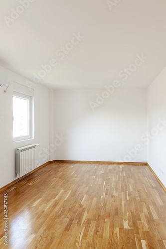 empty room with two windows